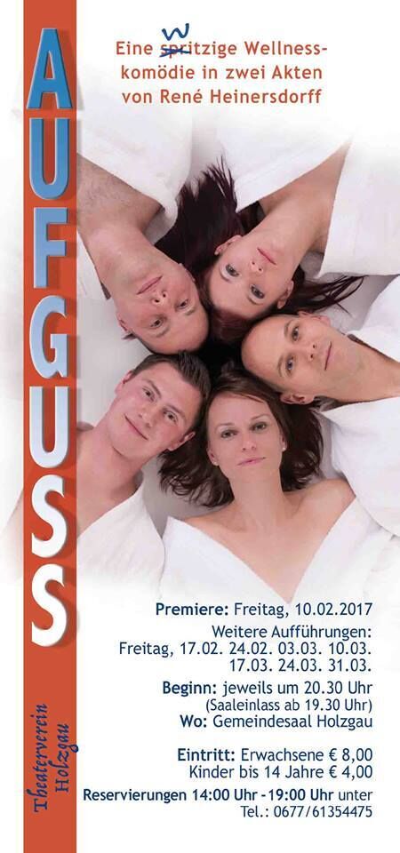 Theaterbühne Holzgau mit dem Stück "Aufguss".