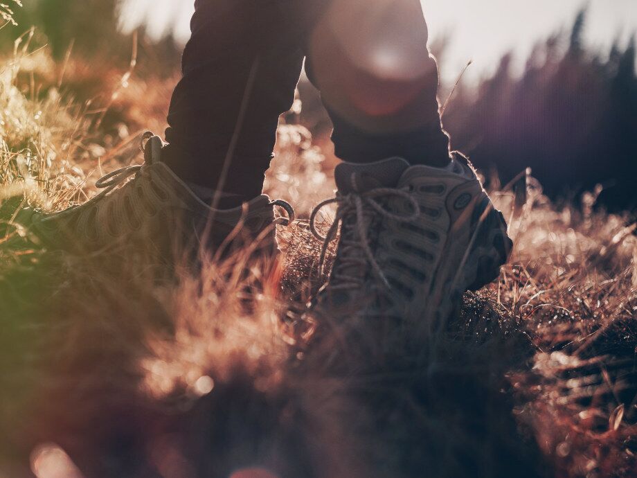 Wandern im schönen Herbst im Naturpark-Lechtal.