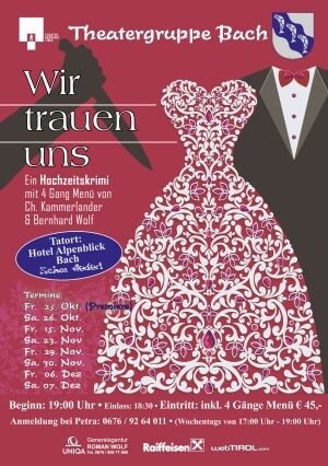 Termine und Flyer Theaterbühne Bach im Naturpark-Lechtal.