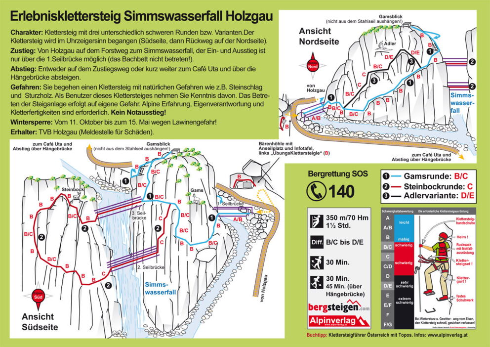 Den Klettersteig in Holzgau erkunden mit der Dorfstube in Holzgau.