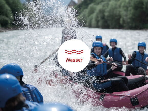 Outdoor Element Wasser an den 4 Element-Tagen im Naturpark-Lechtal.