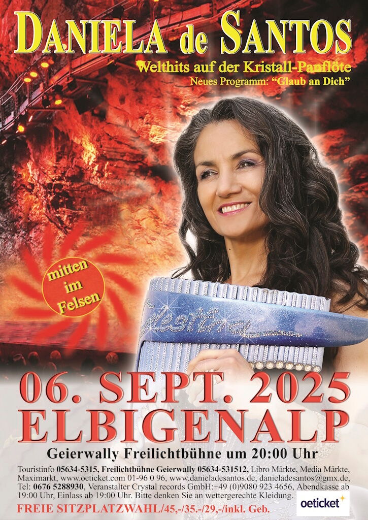 Daniela de Santos live auf der Geierwally-Bühne.