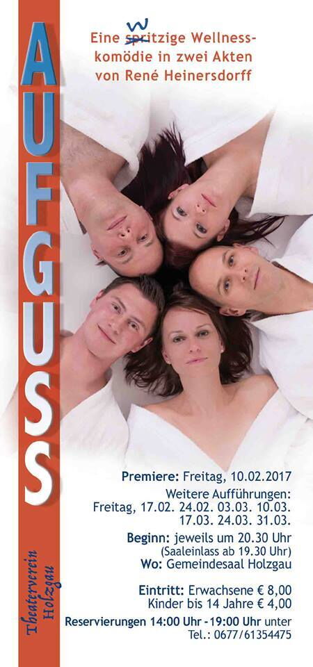 Theaterbühne Holzgau mit dem Stück "Aufguss".