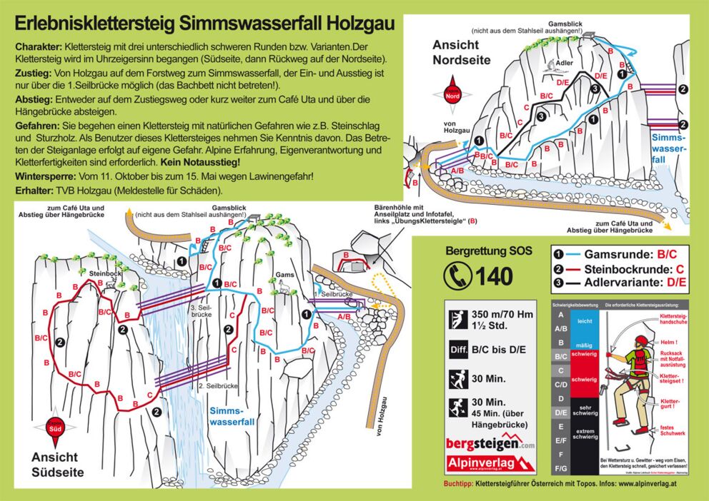 Den Klettersteig in Holzgau erkunden mit der Dorfstube in Holzgau.