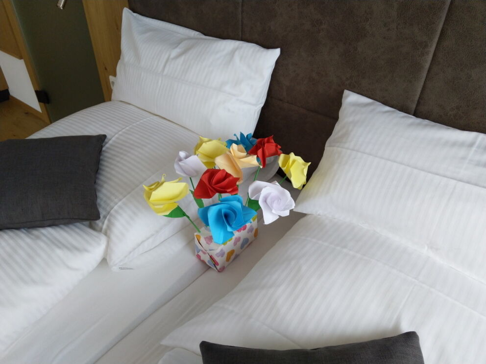 Bunte Rosen einmal anders präsentiert.