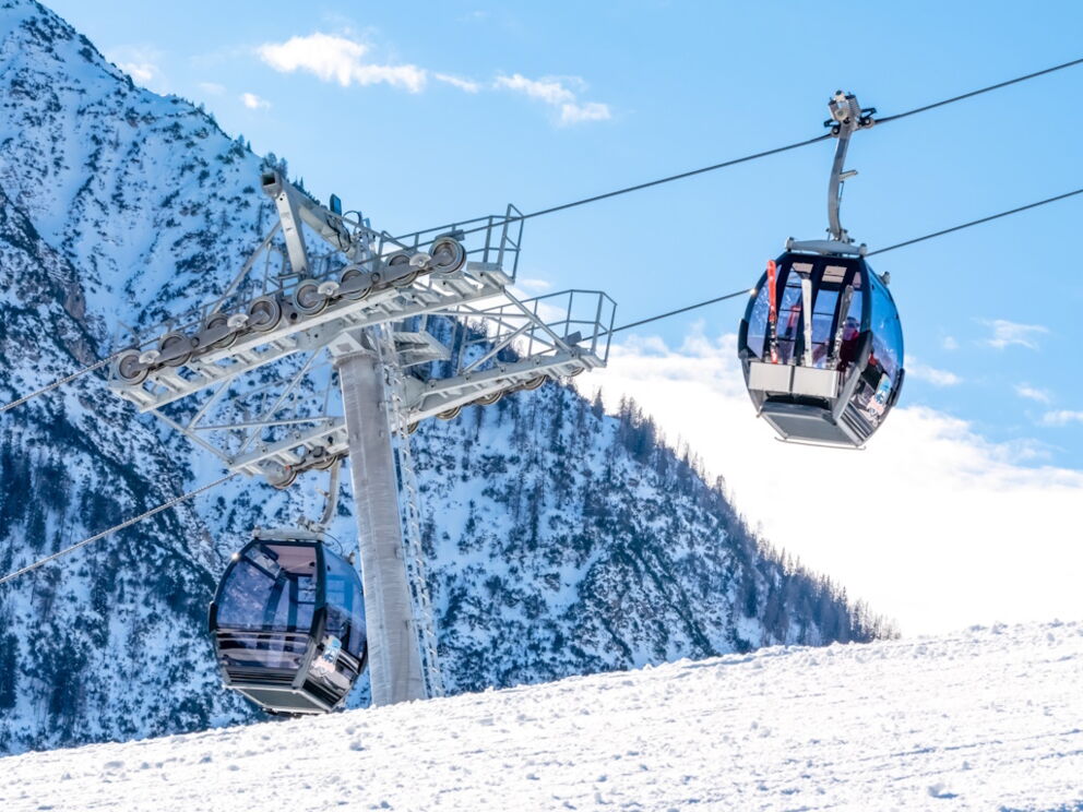 Gondelbahn Jöchelsptize im Winter