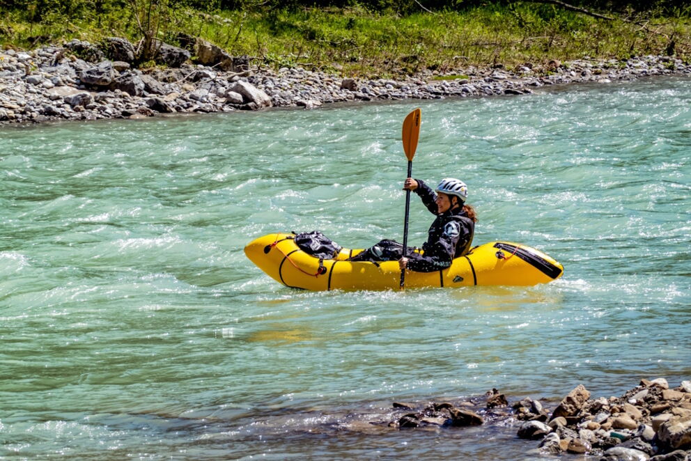 Kajak und Rafting am Wildfluss-Lech im Lechtal.