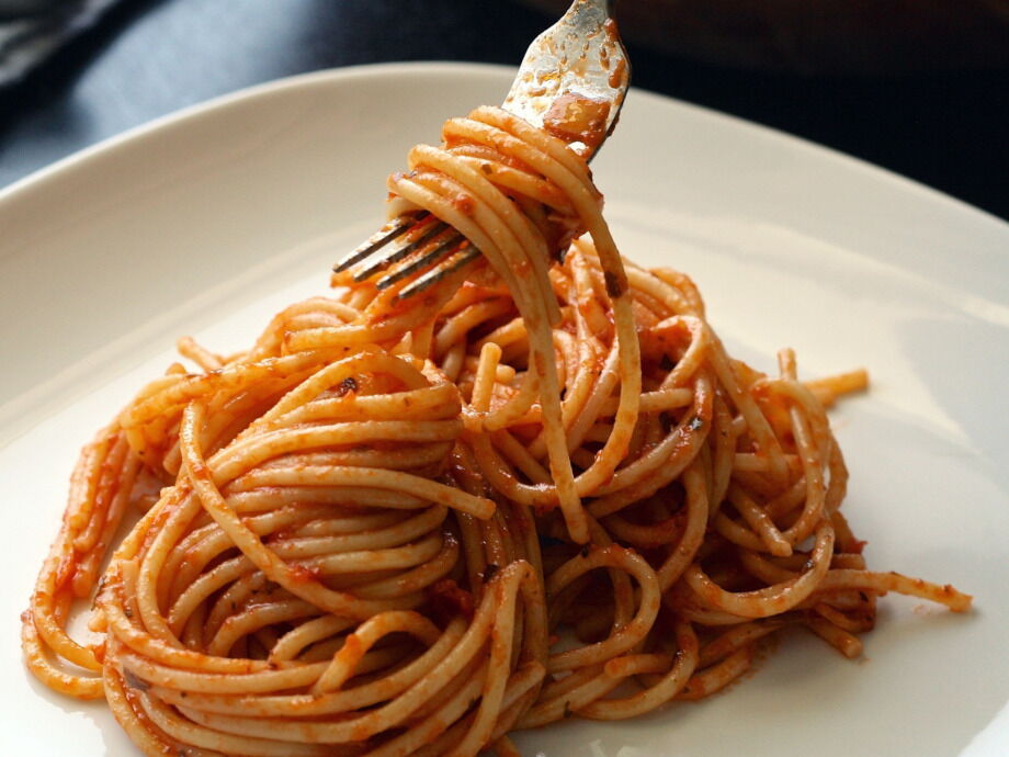 Für den Hunger zwischendurch eine Portion Spaghetti.